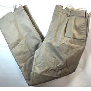 Levi Dockers Big Tall 40x34 Pleated Front Khaki Pants W 40 L 34 Long Elastic Tab